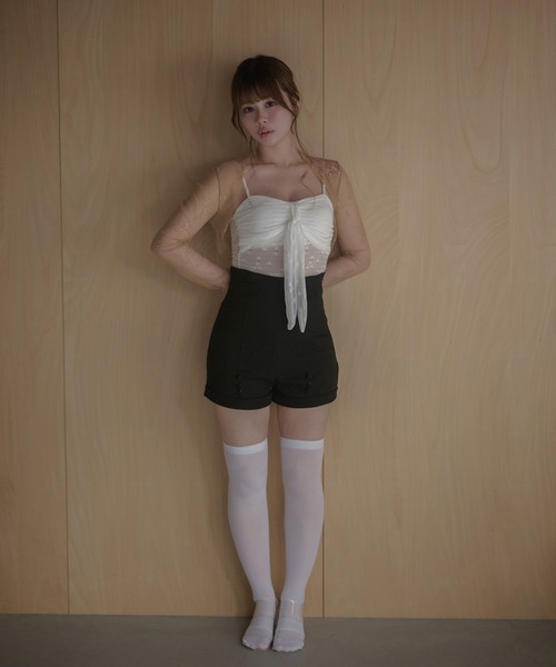 M DOLLY(エムドリー)の「Lace ribbon faye camisole / レースリボンフェイキャミソール(キャミソール・レディース・ホワイト/ベージュ/ブラック・FREE)」の18枚目の写真