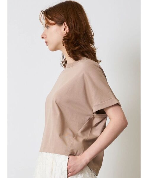 ELENDEEK(エレンディーク)の「ロールアップティーカットソー(Tシャツ/カットソー・レディース・ベージュ/オフホワイト/ブラック・FREE)」の6枚目の写真