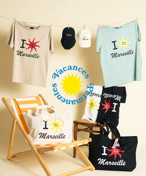 417 EDIFICE(フォーワンセブンエディフィス)の「VACANCE PERMANENTES × 417 I LOVE MARSEILLE Beach Bag(クラッチバッグ・メンズ・ホワイト/ブラック・FREE)」の3枚目の写真