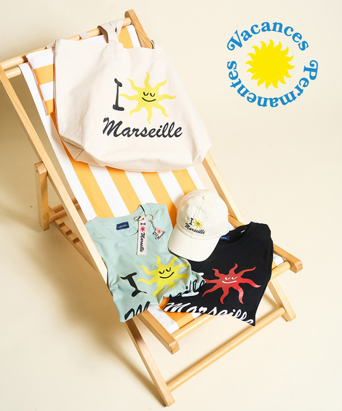 417 EDIFICE(フォーワンセブンエディフィス)の「VACANCE PERMANENTES × 417 I LOVE MARSEILLE Beach Bag(クラッチバッグ・メンズ・ホワイト/ブラック・FREE)」の4枚目の写真