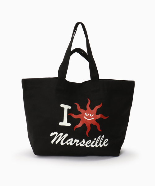 417 EDIFICE(フォーワンセブンエディフィス)の「VACANCE PERMANENTES × 417 I LOVE MARSEILLE Beach Bag(クラッチバッグ・メンズ・ホワイト/ブラック・FREE)」の8枚目の写真