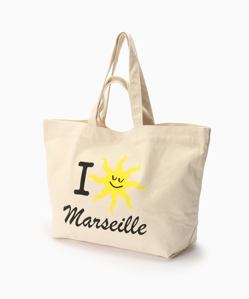 417 EDIFICE(フォーワンセブンエディフィス)の「VACANCE PERMANENTES × 417 I LOVE MARSEILLE Beach Bag(クラッチバッグ・メンズ・ホワイト/ブラック・FREE)」の12枚目の写真