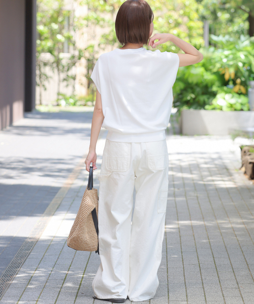 JOURNAL STANDARD relume(ジャーナルスタンダード レリューム)の「《WEB限定追加3》接触冷感 / ウォッシャブルクールプルオーバー(ニット/セーター・レディース・ネイビー/ホワイト・FREE)」の5枚目の写真