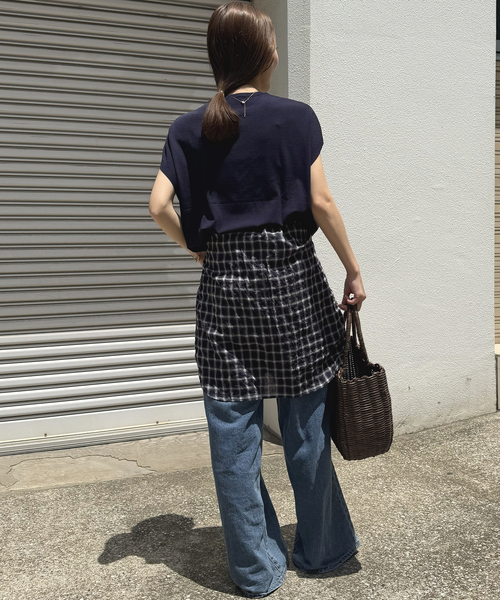 JOURNAL STANDARD relume(ジャーナルスタンダード レリューム)の「《WEB限定追加3》接触冷感 / ウォッシャブルクールプルオーバー(ニット/セーター・レディース・ネイビー/ホワイト・FREE)」の10枚目の写真