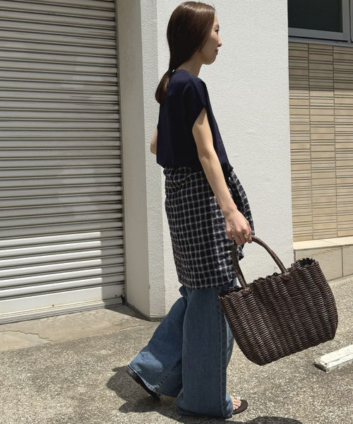 JOURNAL STANDARD relume(ジャーナルスタンダード レリューム)の「《WEB限定追加3》接触冷感 / ウォッシャブルクールプルオーバー(ニット/セーター・レディース・ネイビー/ホワイト・FREE)」の11枚目の写真