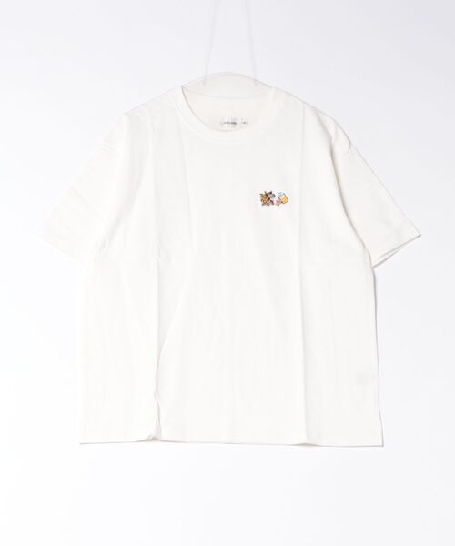 ATELANE(アテレーン)の「【ATELANE】16/-OE天竺ワンポイント刺繍TEE(トラ、ヒョウ)(Tシャツ/カットソー・メンズ・ホワイト/ホワイト系その他/ブラック系その他・MEDIUM)」の2枚目の写真