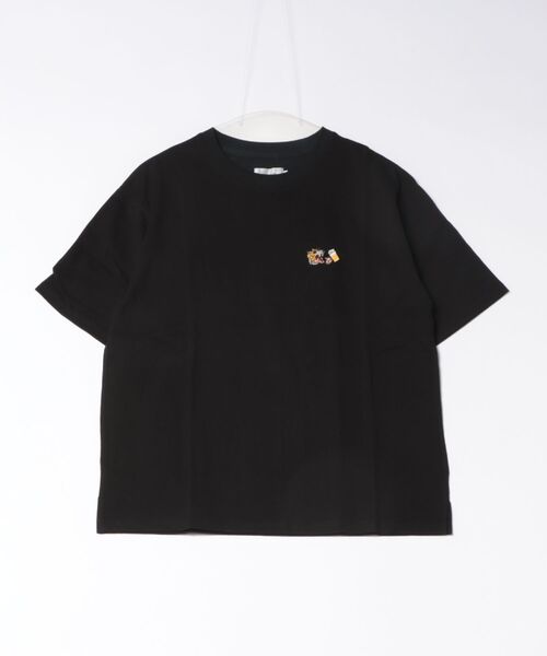 ATELANE(アテレーン)の「【ATELANE】16/-OE天竺ワンポイント刺繍TEE(トラ、ヒョウ)(Tシャツ/カットソー・メンズ・ホワイト/ホワイト系その他/ブラック系その他・MEDIUM)」の3枚目の写真