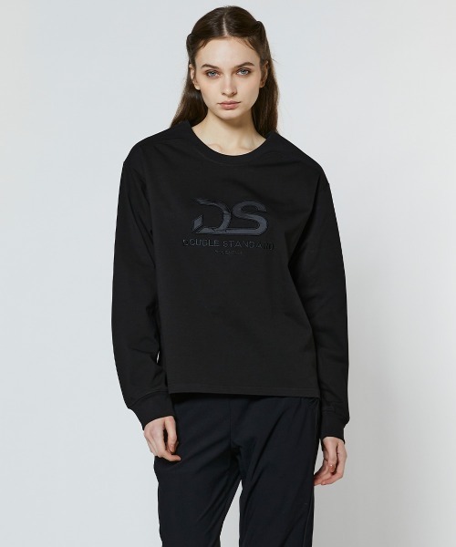 ESSENTIAL(エッセンシャル)の「DSロゴ ヘビー天竺プルオーバー(Tシャツ/カットソー・レディース・オフホワイト/ブラック/オリーブ・36/38)」の2枚目の写真