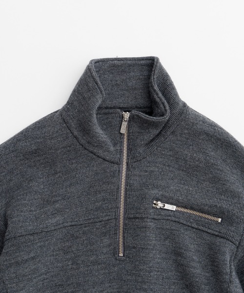 PRANK PROJECT(プランクプロジェクト)の「【2026Autumn Pre-Order】ウールブレンドハーフジップトップ / Wool Blend Half-Zip Top(その他トップス・レディース・ブラウン/グレー/ホワイト・FREE)」の4枚目の写真