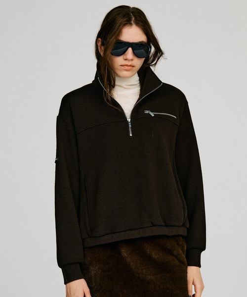 PRANK PROJECT(プランクプロジェクト)の「【2026Autumn Pre-Order】ウールブレンドハーフジップトップ / Wool Blend Half-Zip Top(その他トップス・レディース・ブラウン/グレー/ホワイト・FREE)」の15枚目の写真