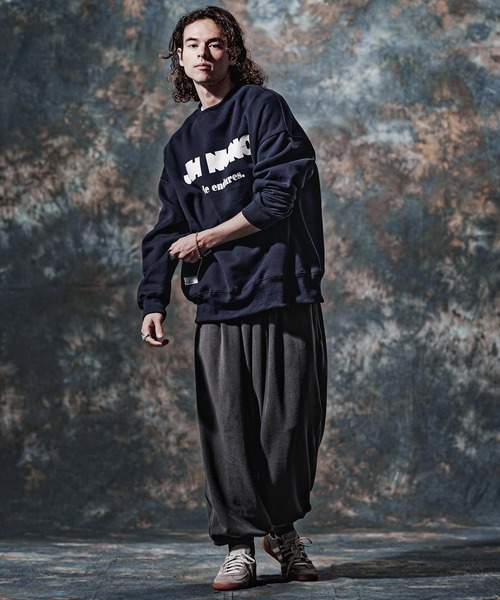 Jih Nunc(ジーヌンク)の「msw1909-ロゴプリントルーズシルエット裏起毛スウェット(JIH-R1237)(スウェット・メンズ・ブラック/ネイビー/グレー・S/L/M)」の17枚目の写真