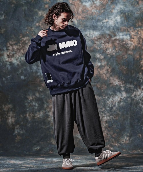 Jih Nunc(ジーヌンク)の「msw1909-ロゴプリントルーズシルエット裏起毛スウェット(JIH-R1237)(スウェット・メンズ・ブラック/ネイビー/グレー・S/L/M)」の18枚目の写真