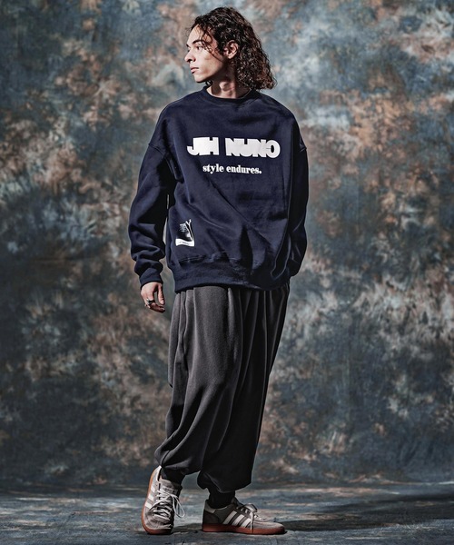 Jih Nunc(ジーヌンク)の「msw1909-ロゴプリントルーズシルエット裏起毛スウェット(JIH-R1237)(スウェット・メンズ・ブラック/ネイビー/グレー・S/L/M)」の19枚目の写真