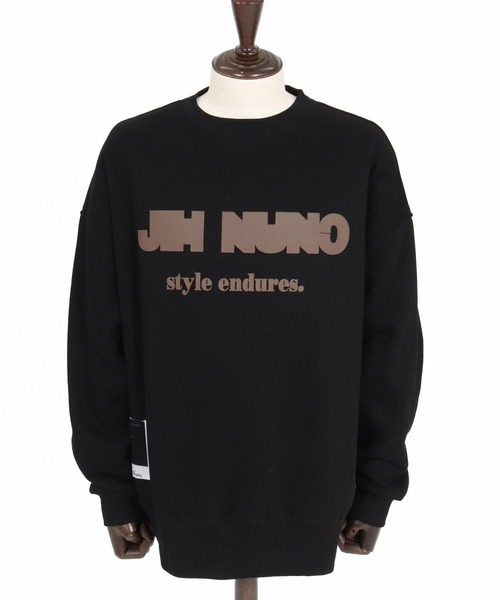 Jih Nunc(ジーヌンク)の「msw1909-ロゴプリントルーズシルエット裏起毛スウェット(JIH-R1237)(スウェット・メンズ・ブラック/ネイビー/グレー・S/L/M)」の9枚目の写真