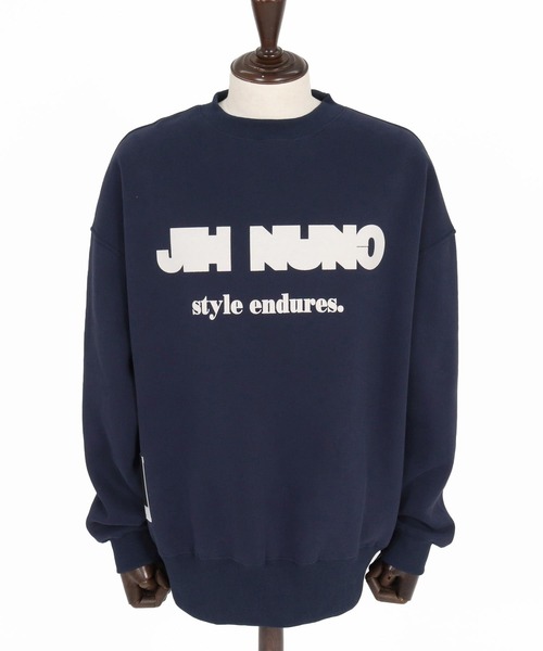 Jih Nunc(ジーヌンク)の「msw1909-ロゴプリントルーズシルエット裏起毛スウェット(JIH-R1237)(スウェット・メンズ・ブラック/ネイビー/グレー・S/L/M)」の10枚目の写真