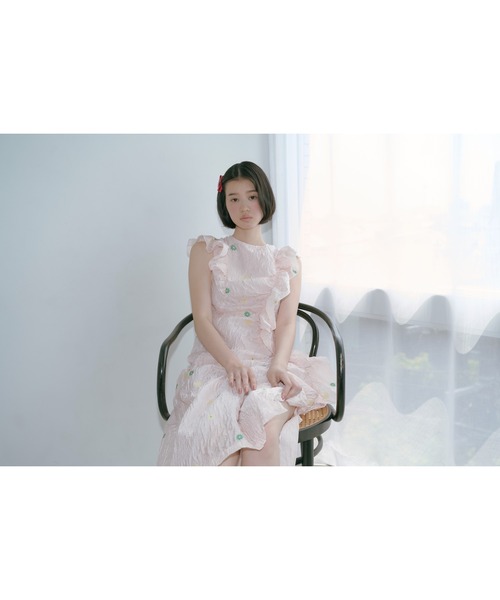 Lil Ambition(リルアンビション)の「【ZOZOTOWN 限定】フラワーフリルワンピース(ワンピース・レディース・ベビーピンク/ブラック/クリーム・M/S)」の13枚目の写真
