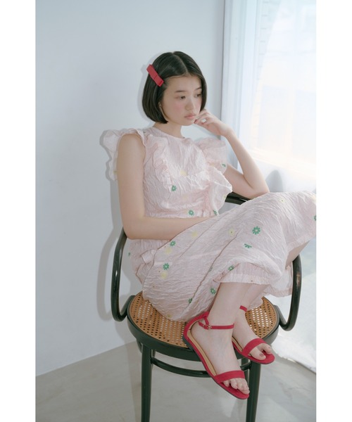 Lil Ambition(リルアンビション)の「【ZOZOTOWN 限定】フラワーフリルワンピース(ワンピース・レディース・ベビーピンク/ブラック/クリーム・M/S)」の15枚目の写真