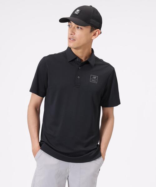 New Balance Golf(ニューバランスゴルフ)の「【new balance golf】【直営店舗限定】接触冷感 半袖カラーシャツ (MENS)(シャツ/ブラウス・メンズ・ブラック/ホワイト・MEDIUM/LARGE/X-LARGE)」の1枚目の写真