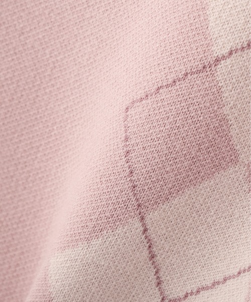 JILL by JILL STUART(ジルバイジルスチュアート)の「アーガイル半袖ニット(ニット/セーター・レディース・ピンク/モカ/ブルー・FREE)」の13枚目の写真