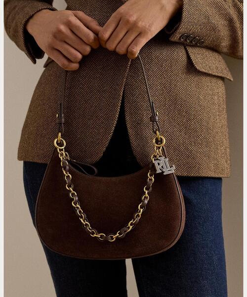 LAUREN RALPH LAUREN(ローレン ラルフ ローレン)の「スエード ミディアム Marcy ジップ ショルダー バッグ(ショルダーバッグ・レディース・ブラウン・ONE)」の6枚目の写真