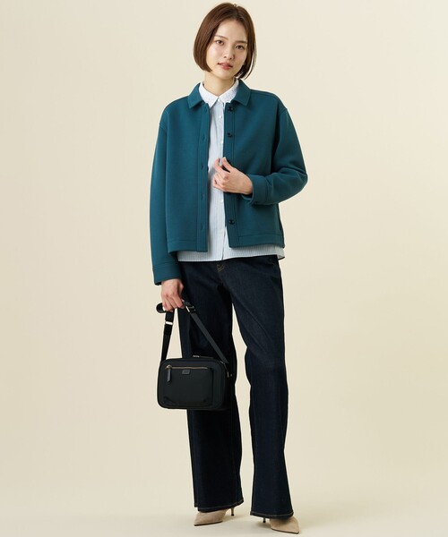 J.PRESS(ジェイプレス)の「【WEB限定カラーあり】スクエア ショルダーバッグ(ショルダーバッグ・レディース・グレー系/ダークブラウン系/ブラック系/ネイビー系・F)」の12枚目の写真