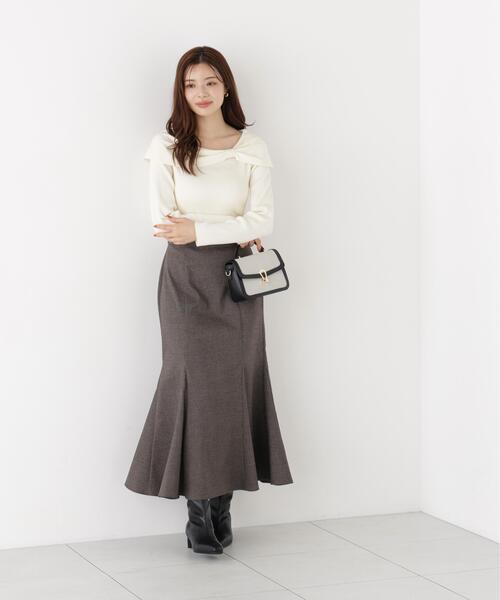 PROPORTION BODY DRESSING(プロポーションボディドレッシング)の「リボンケープ風ニット / 1216270915(ニット/セーター・レディース・ホワイト系その他/ブラック系その他/ピンク・FREE)」の6枚目の写真