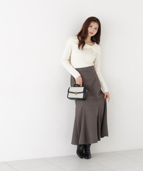 PROPORTION BODY DRESSING(プロポーションボディドレッシング)の「リボンケープ風ニット / 1216270915(ニット/セーター・レディース・ホワイト系その他/ブラック系その他/ピンク・FREE)」の8枚目の写真