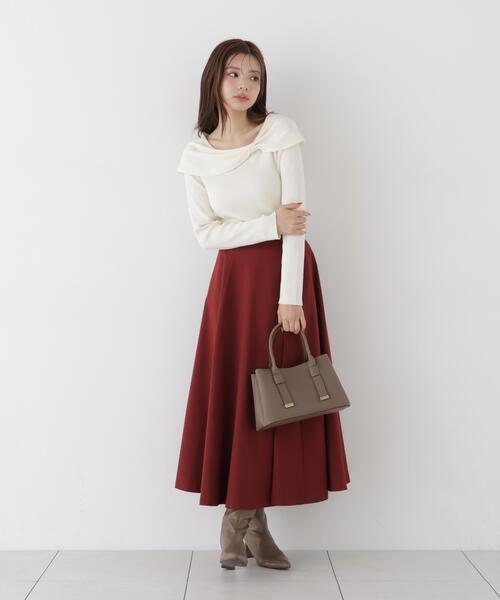 PROPORTION BODY DRESSING(プロポーションボディドレッシング)の「リボンケープ風ニット / 1216270915(ニット/セーター・レディース・ホワイト系その他/ブラック系その他/ピンク・FREE)」の9枚目の写真