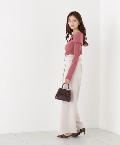 PROPORTION BODY DRESSING(プロポーションボディドレッシング)の「リボンケープ風ニット / 1216270915(ニット/セーター・レディース・ホワイト系その他/ブラック系その他/ピンク・FREE)」の17枚目の写真