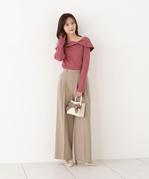 PROPORTION BODY DRESSING(プロポーションボディドレッシング)の「リボンケープ風ニット / 1216270915(ニット/セーター・レディース・ホワイト系その他/ブラック系その他/ピンク・FREE)」の19枚目の写真
