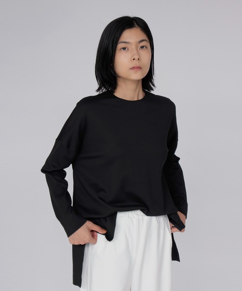 DRESSLAVE(ドレスレイブ)の「【CAMEALICO/カメアリコ】-G-(ロングスリーブプルオーバー)(Tシャツ/カットソー・レディース・ホワイト/ブラック・38)」の1枚目の写真