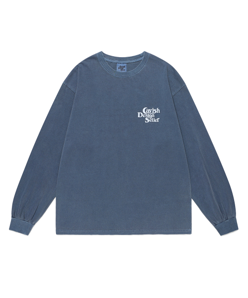 Cavish（カビシ）の「PIGMENT SELLER LOGO LS TEE BLUE(CV2ESUT552A)（Tシャツ/カットソー・レディース・ブルー・SMALL/MEDIUM/LARGE/X-LARGE）」の6枚目の写真