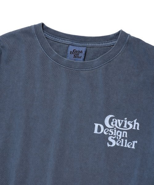 Cavish（カビシ）の「PIGMENT SELLER LOGO LS TEE BLUE(CV2ESUT552A)（Tシャツ/カットソー・レディース・ブルー・SMALL/MEDIUM/LARGE/X-LARGE）」の5枚目の写真