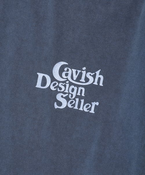Cavish（カビシ）の「PIGMENT SELLER LOGO LS TEE BLUE(CV2ESUT552A)（Tシャツ/カットソー・レディース・ブルー・SMALL/MEDIUM/LARGE/X-LARGE）」の4枚目の写真