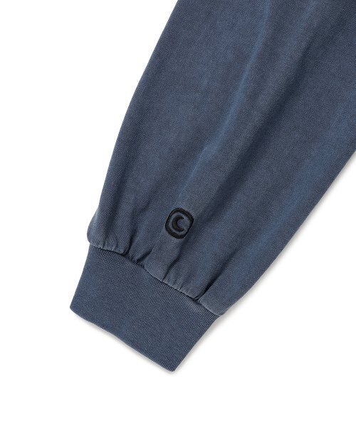 Cavish（カビシ）の「PIGMENT SELLER LOGO LS TEE BLUE(CV2ESUT552A)（Tシャツ/カットソー・レディース・ブルー・SMALL/MEDIUM/LARGE/X-LARGE）」の3枚目の写真