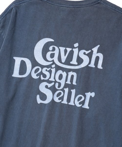Cavish（カビシ）の「PIGMENT SELLER LOGO LS TEE BLUE(CV2ESUT552A)（Tシャツ/カットソー・レディース・ブルー・SMALL/MEDIUM/LARGE/X-LARGE）」の2枚目の写真