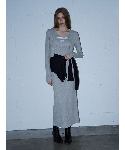 SORIN（ソリン　）の「Cable mini cardigan / ケーブルミニカーディガン（カーディガン/ボレロ・レディース・グレー/ブラック・38）」の5枚目の写真