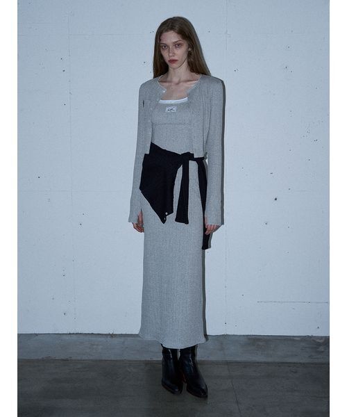 SORIN（ソリン　）の「Cable mini cardigan / ケーブルミニカーディガン（カーディガン/ボレロ・レディース・グレー/ブラック・38）」の6枚目の写真