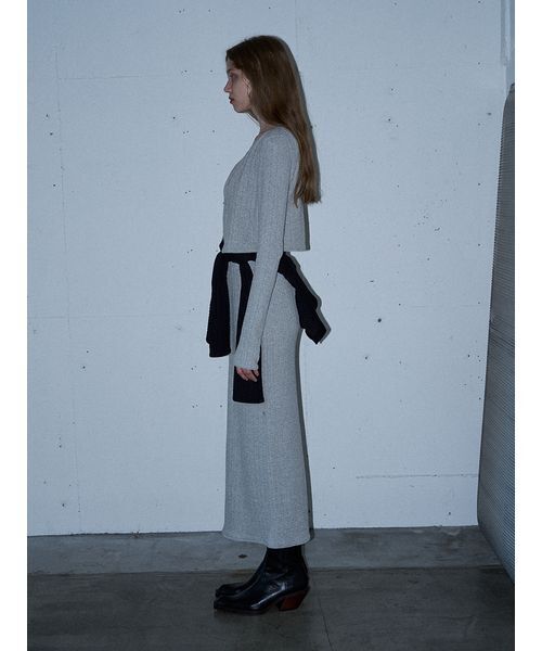 SORIN（ソリン　）の「Cable mini cardigan / ケーブルミニカーディガン（カーディガン/ボレロ・レディース・グレー/ブラック・38）」の7枚目の写真