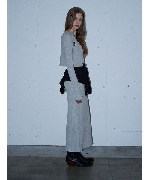 SORIN（ソリン　）の「Cable mini cardigan / ケーブルミニカーディガン（カーディガン/ボレロ・レディース・グレー/ブラック・38）」の8枚目の写真
