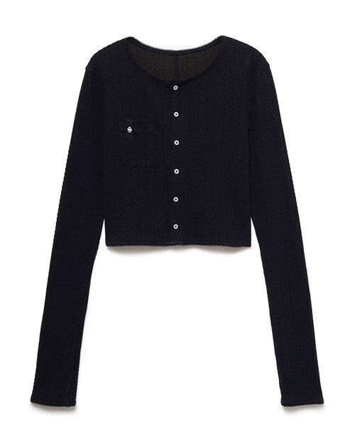 SORIN（ソリン　）の「Cable mini cardigan / ケーブルミニカーディガン（カーディガン/ボレロ・レディース・グレー/ブラック・38）」の14枚目の写真
