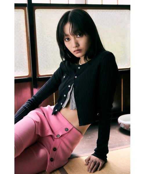 Cable mini cardigan / ケーブルミニカーディガン（カーディガン