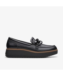 Clarks（クラークス）の「Zylah May/ザイラメイ(ブラックレザー)（ローファー）」