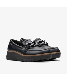 Clarks（クラークス）の「Zylah May/ザイラメイ(ブラックレザー)（ローファー）」