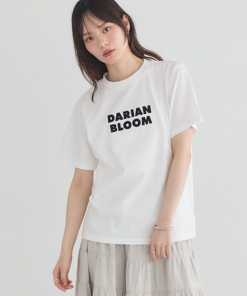 earth music&ecology(アースミュージックアンドエコロジー)の「フロッキープリントTシャツ(Tシャツ/カットソー・レディース・チャコールグレー/オフホワイト/ピンク・FREE)」の14枚目の写真