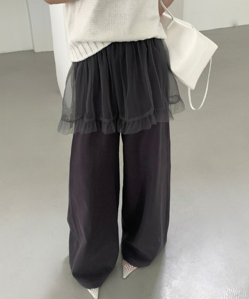 FAVORITO(ファヴォリート)の「ラップスカートパンツ(その他パンツ・レディース・ホワイト/ベージュ/ライトグレー/ダークグレー・F)」の11枚目の写真