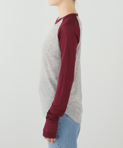 SLOBE IENA(スローブイエナ)の「シアーパウダーテレコラグランプルオーバー(Tシャツ/カットソー・レディース・ライトグレー/ホワイト・FREE)」の5枚目の写真