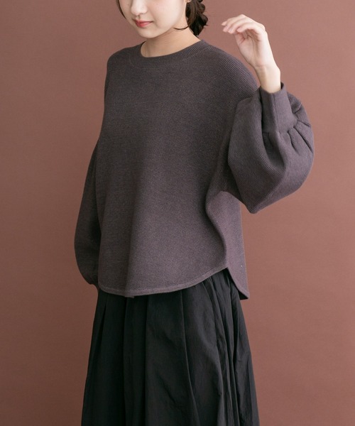 ITEMS URBANRESEARCH(アイテムズ アーバンリサーチ)の「ワッフルクロップドニット(ニット/セーター・レディース・チャコールグレー/モカ/ホワイト・FREE)」の10枚目の写真