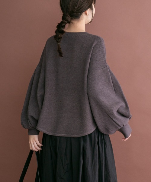 ITEMS URBANRESEARCH(アイテムズ アーバンリサーチ)の「ワッフルクロップドニット(ニット/セーター・レディース・チャコールグレー/モカ/ホワイト・FREE)」の13枚目の写真