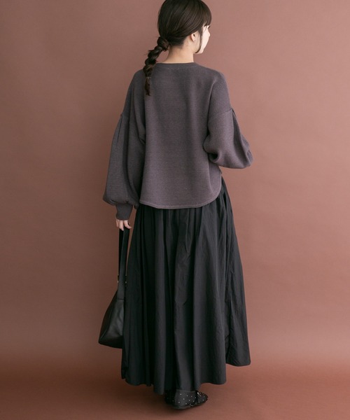 ITEMS URBANRESEARCH(アイテムズ アーバンリサーチ)の「ワッフルクロップドニット(ニット/セーター・レディース・チャコールグレー/モカ/ホワイト・FREE)」の14枚目の写真
